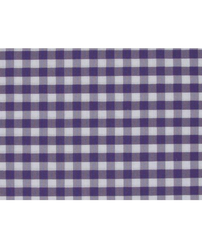 1/4 Inch Printed Polycotton Gingham, Purple