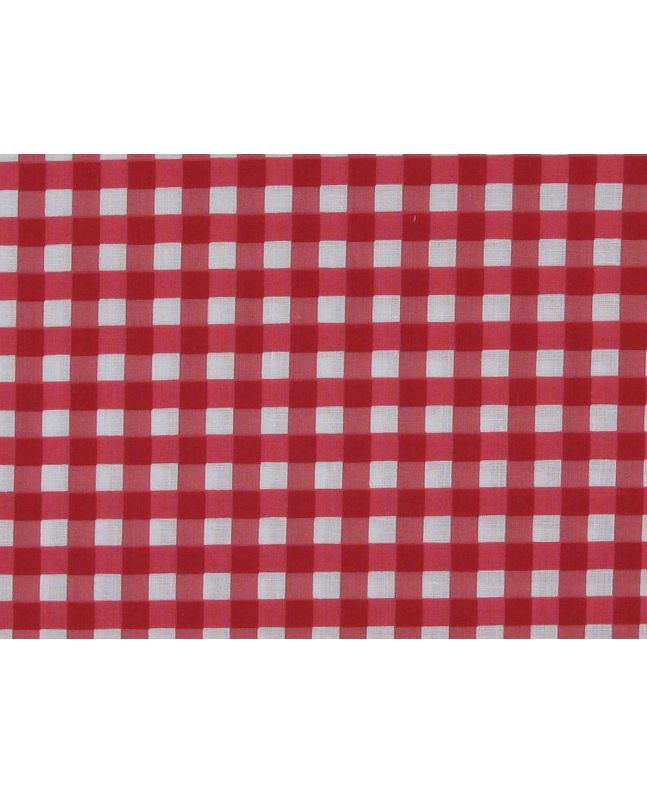 1/4 Inch Printed Polycotton Gingham, Red