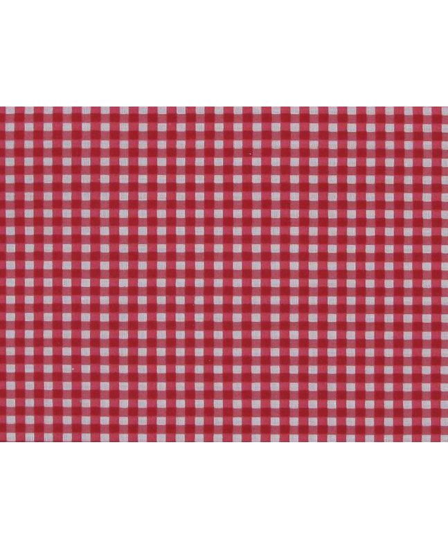 1/8 Inch Printed Polycotton Gingham, Red