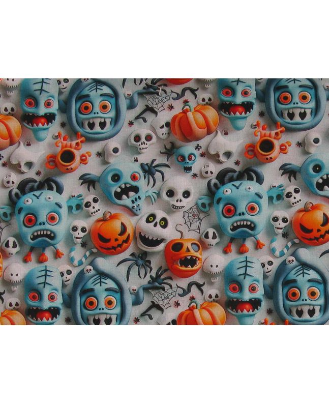 3D Fantasy Cotton Print, Halloween Zombies