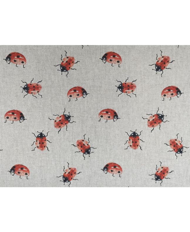 Linen Look Printed Panama, Ladybird