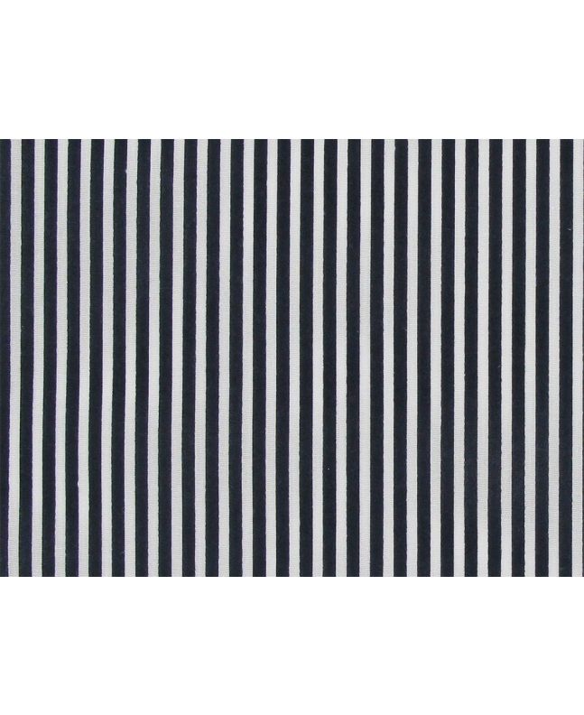 Candy Stripe Polycotton Print, Black