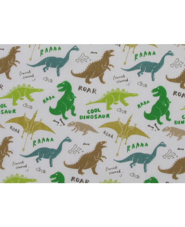 Dinosaur Roar Polycotton Print