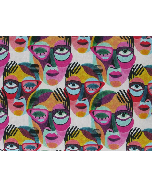 Abstract Face Painting Cotton Print