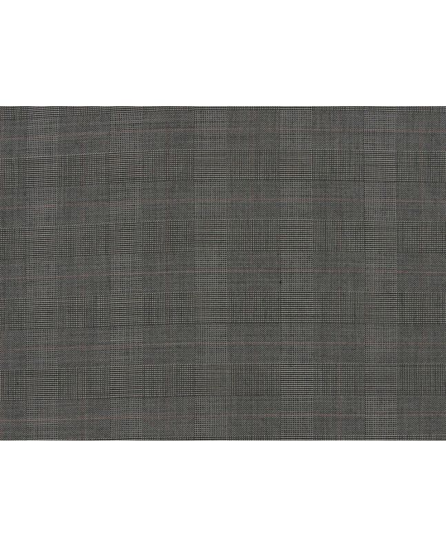 Alfred Brown Pure New Wool Check Suiting, Storm