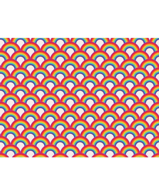 Allover Rainbow Cotton Print