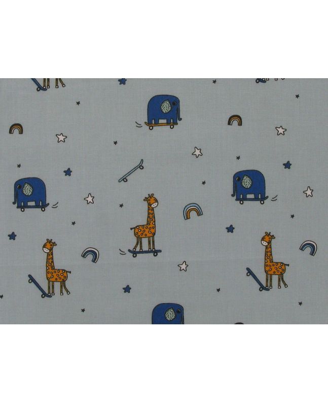 Animal Skoot Polycotton, Sky