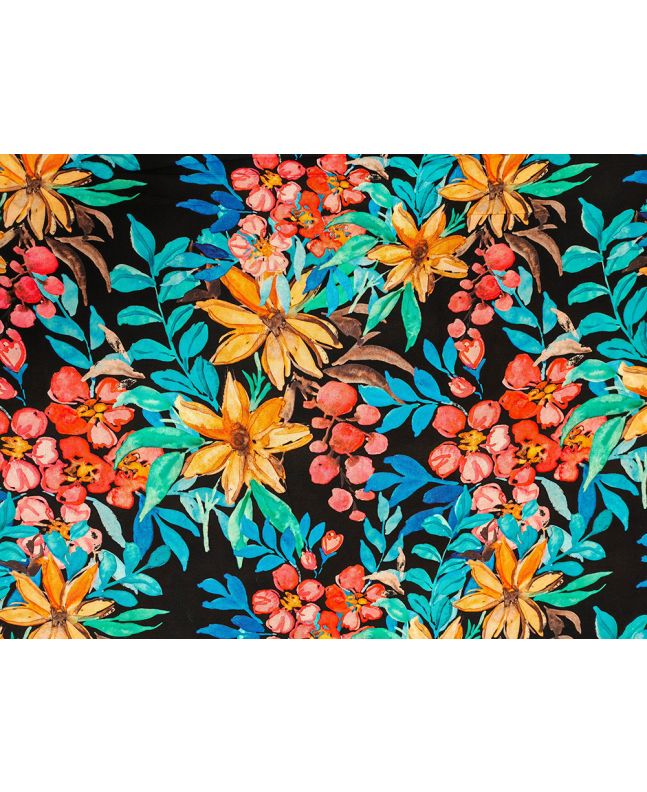 Anise Flora Printed Viscose Chalis