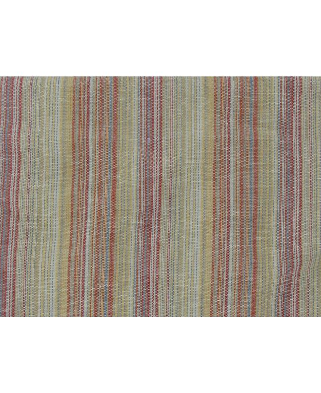 Aran Yarn Dyed Multi Stripe Irish Linen