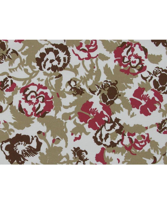 Autumn Rose Cotton Print, Cream
