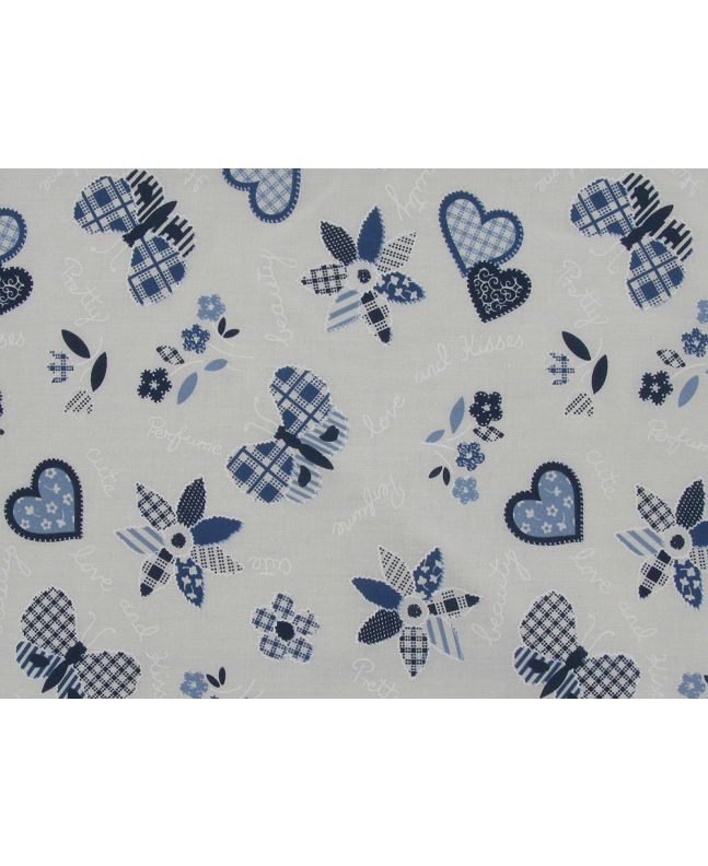 Beauty Kisses Polycotton Print, Cream