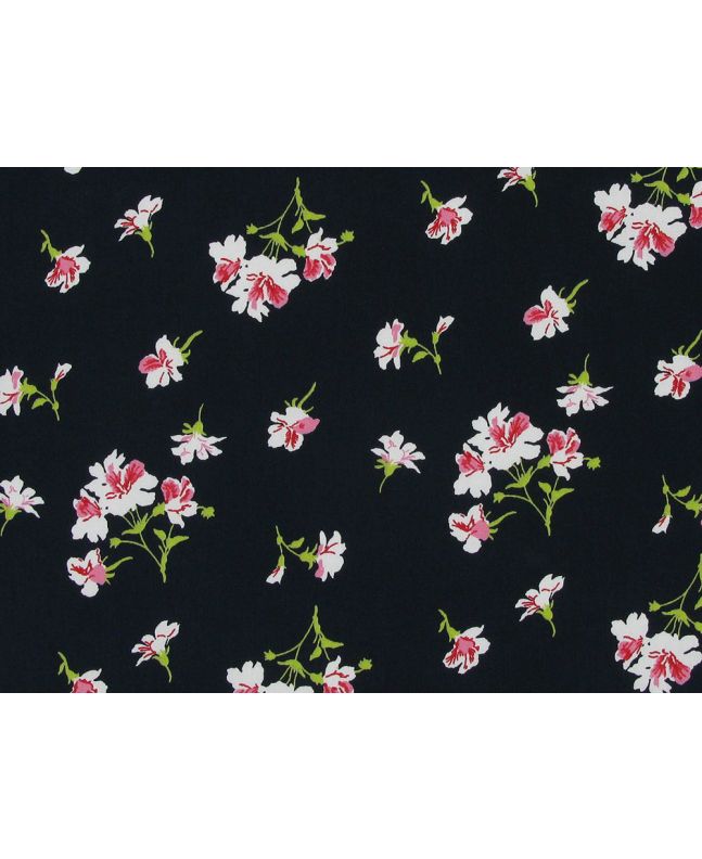Blossom Bloom Cotton Poplin, Navy