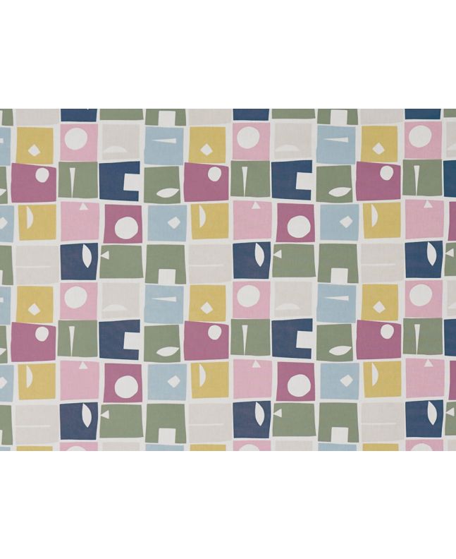 Bonnie Cotton Curtain Fabric, Violet