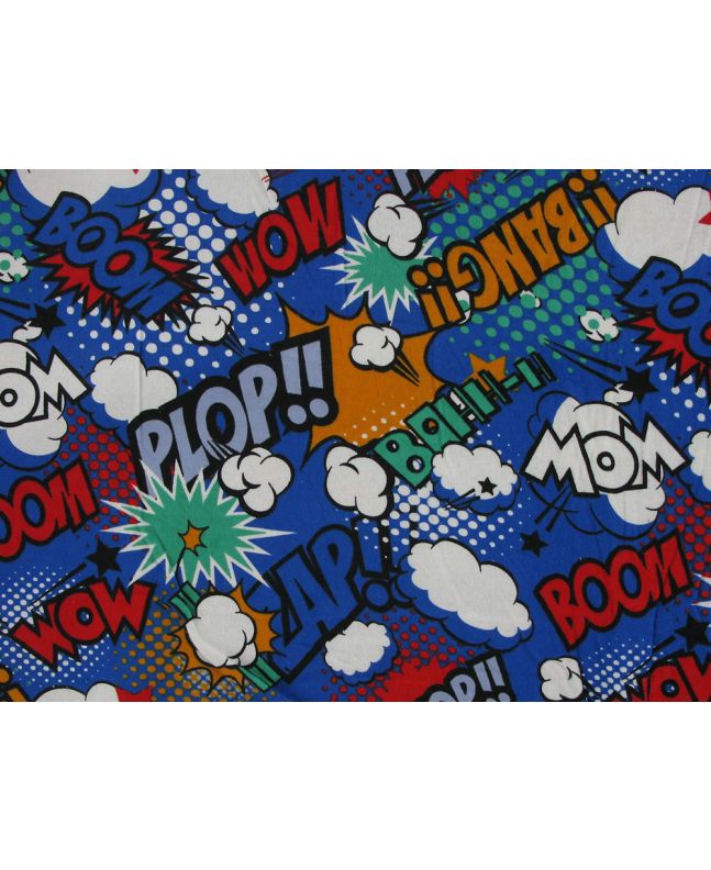 Boom Comic Strip Brushed Cotton Winceyette