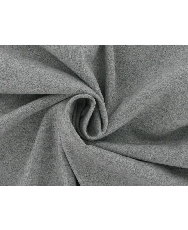 Brushed Wool Blend Flannel, Grey