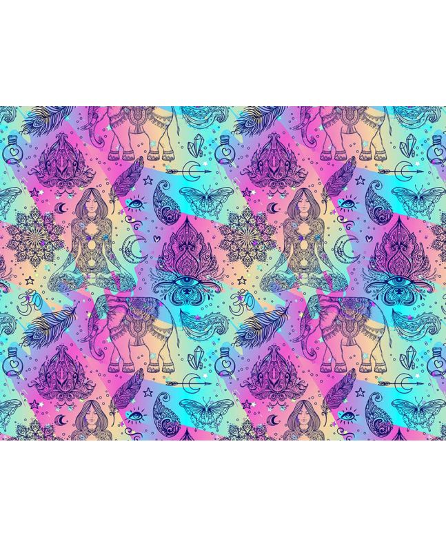 Calm Meditation Cotton Print, Chakra