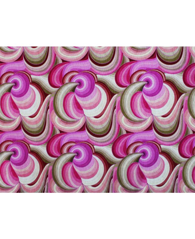 Calming Swirl Printed Linen Blend