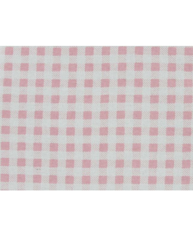 Candy Check Brushed Cotton Rich Winceyette, Baby Pink