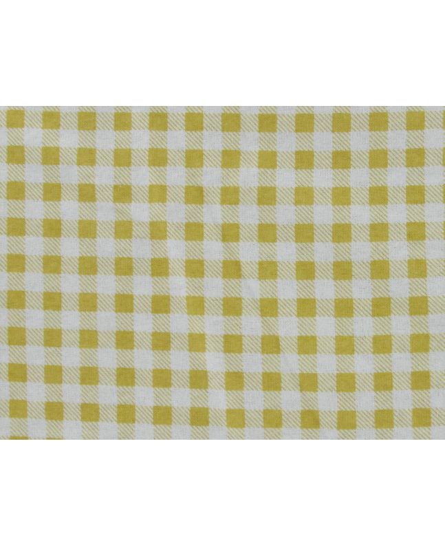 Candy Check Brushed Cotton Rich Winceyette, Ochre