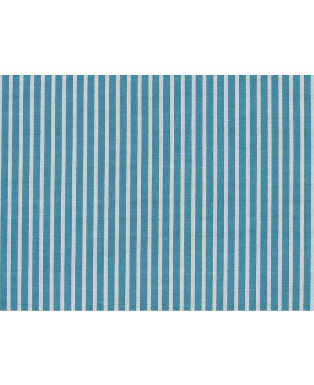 Candy Stripe Cotton Poplin, Turquoise