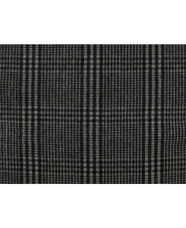 Checked Dogtooth Wool Blend, Black