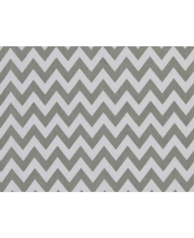 Chevron Polycotton Print, Grey