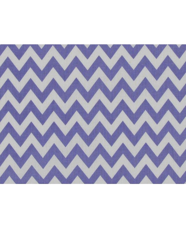 Chevron Polycotton Print, Purple