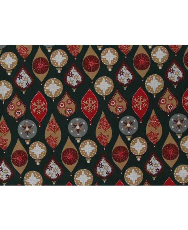 Christmas Baubles Cotton Print, Bottle