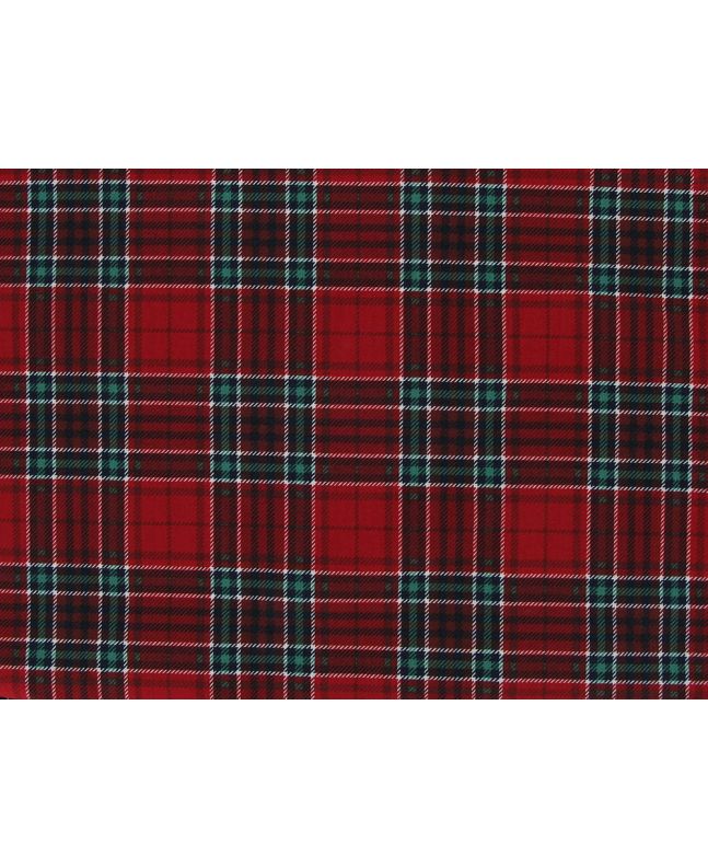 Christmas Check Tartan Cotton Poplin Print, Red
