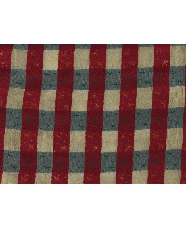 Christmas Snowflakes Metallic Organza