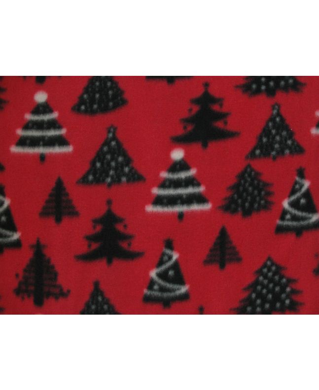 Christmas Trees Lightweight Polar Fleece, Red