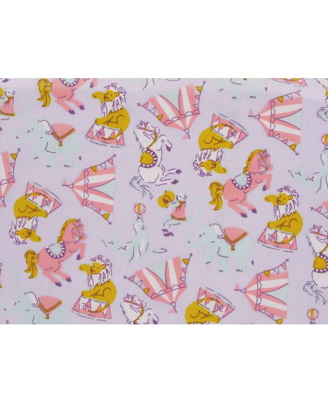 Circus Fun Polycotton Print, Lilac