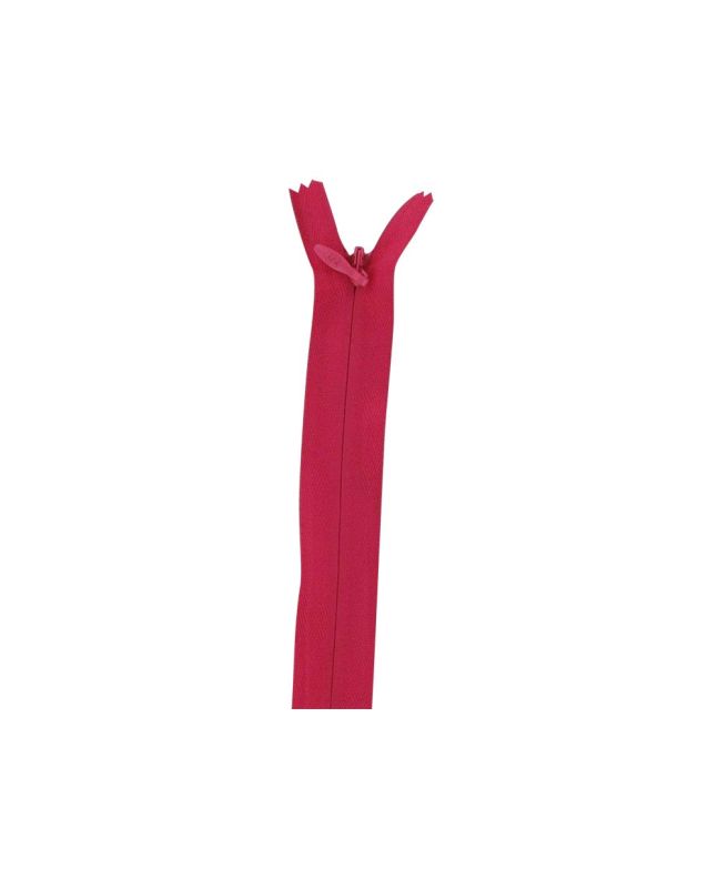 Concealed Invisible Closed End Dress Zip, 22 Inch, Bright Pink