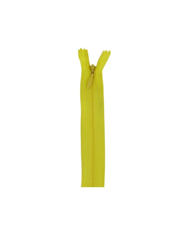 Concealed Invisible Closed End Dress Zip, 22 Inch, Bright Yellow