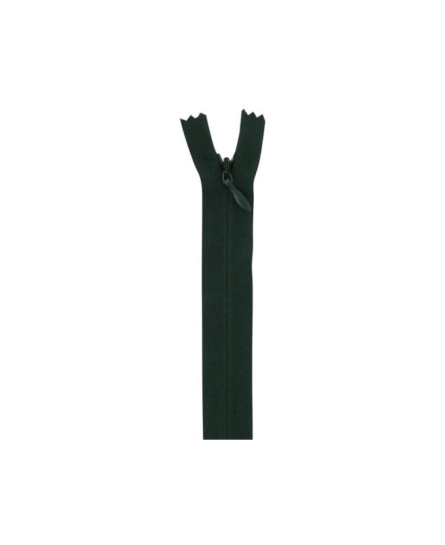 Concealed Invisible Closed End Dress Zip, 9 Inch, Bottle Green