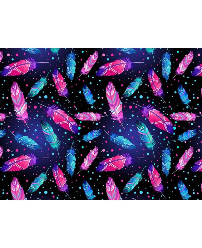 Cosmic Feathers Cotton Print