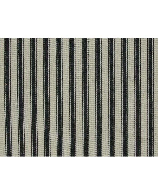 Cotton Canvas Ticking Stripes, Black