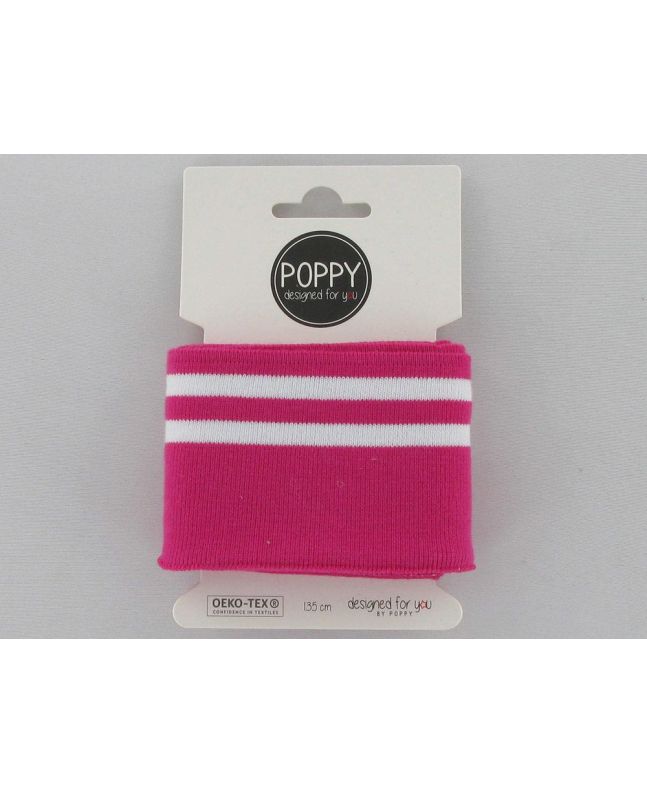 Cotton Cuffing 1.35m Packs, Double Stripe, Fuchsia