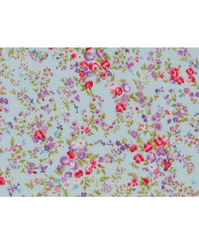 Spring Meadow Cotton Poplin Print, Sky