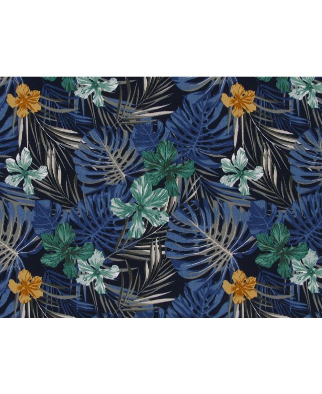 Tropical Dream Cotton Poplin Print, Blue