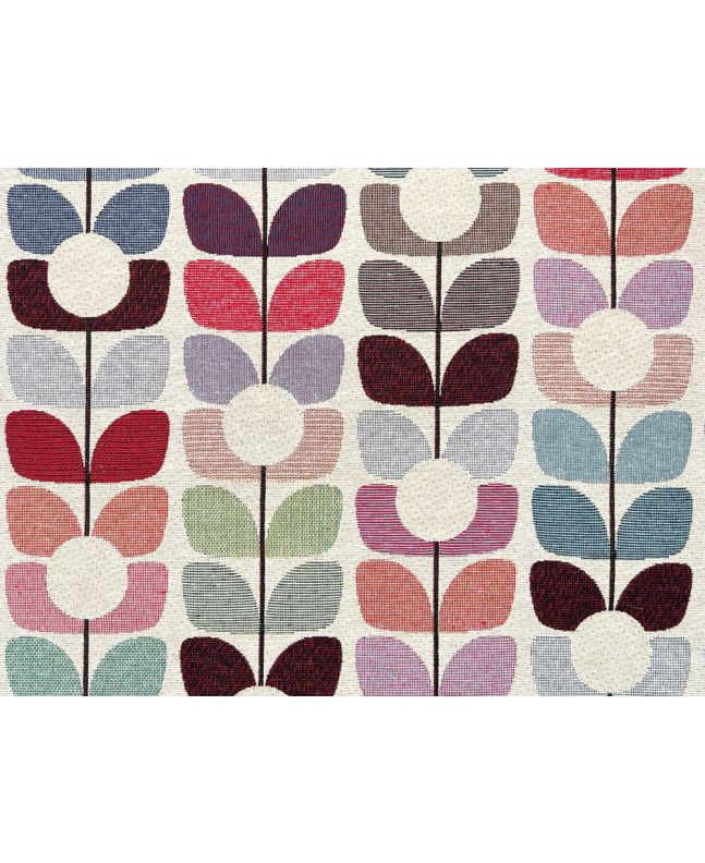 Cotton Rich Woven Tapestry, Stem Flower