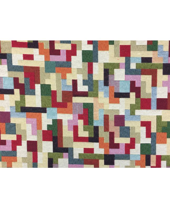 Cotton Rich Woven Tapestry, Tetris