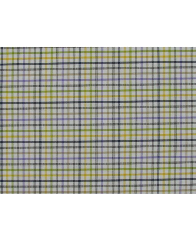Cotton Shirting Multi Check, Yellow