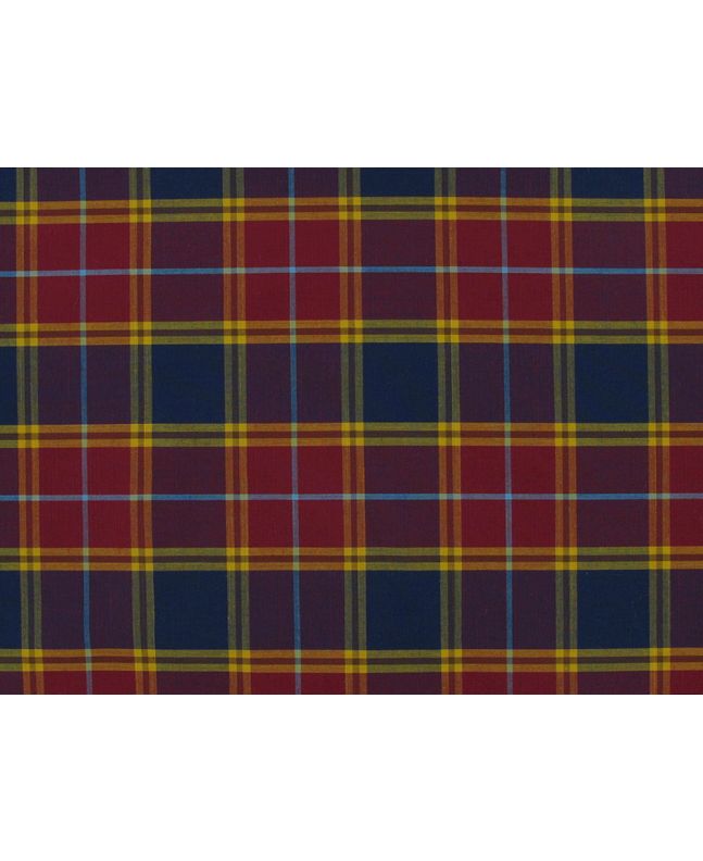 Cotton Shirting Stirling Check, Navy and Red