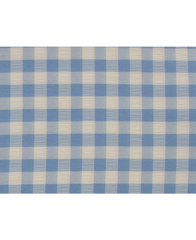 Crinkle Stretch Gingham, Sky