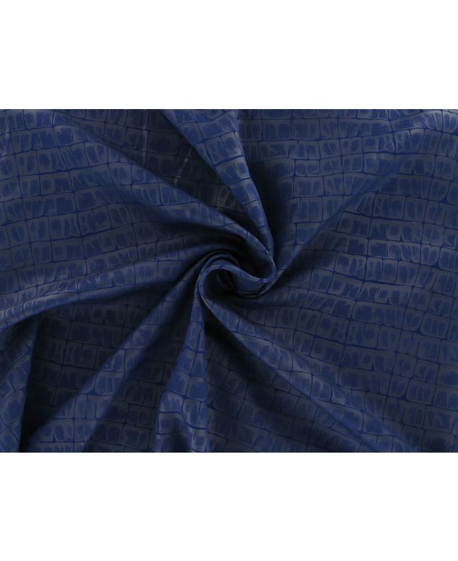 Crocodile Skin Fog Printed Scuba, Royal