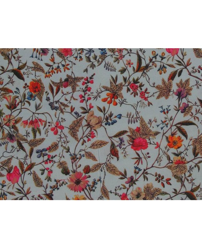 Crystal Smooth Dress Print, Floral Delight, Sky