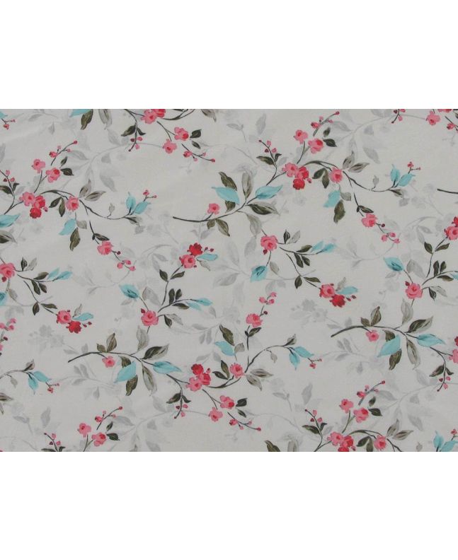 Crystal Smooth Dress Print, Lily Vines, White