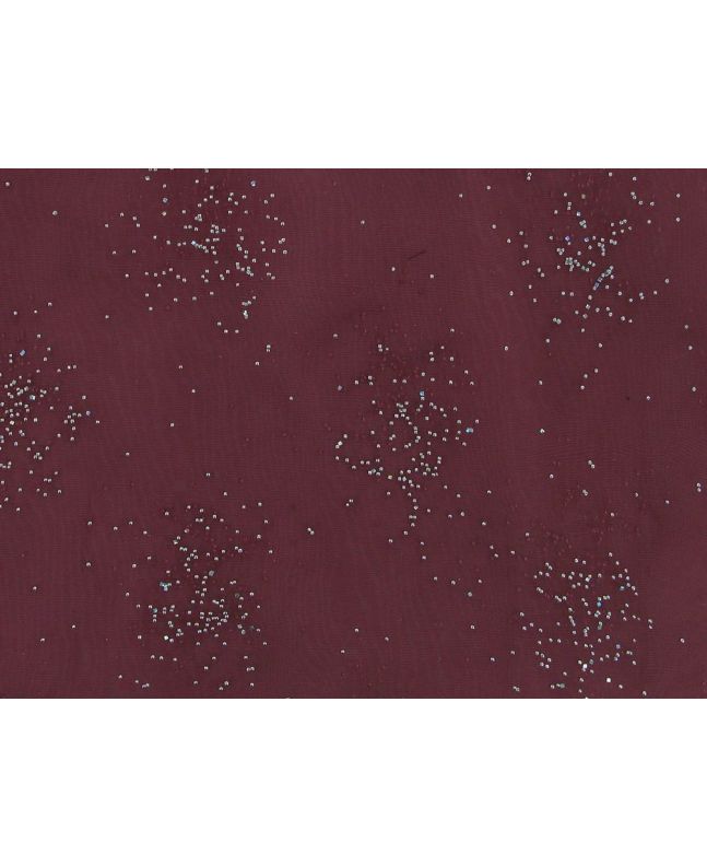 Crystal Starburst Organza, Crimson