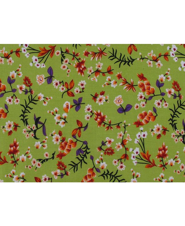 Daffodil Mirage Viscose Poplin Print, Green